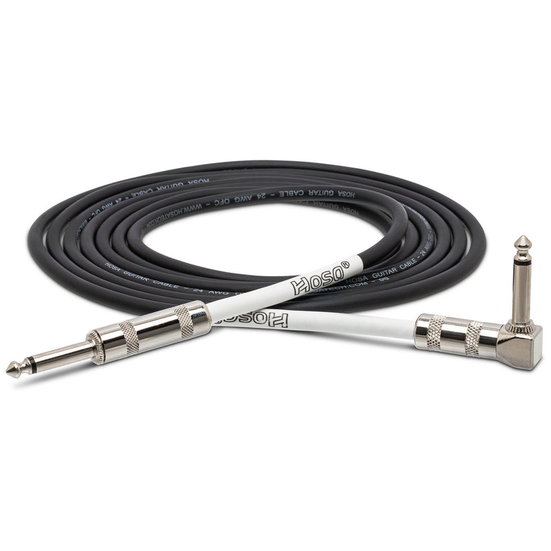 Hosa GTR-215R Straight to Right Angle Instrument Cable - 15 Foot - 1