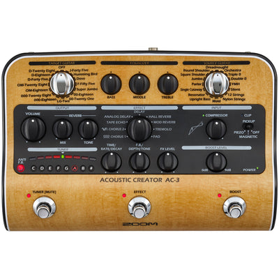 Zoom AC-3 Acoustic Creator Preamp and Enhanced DI Pedal - 1