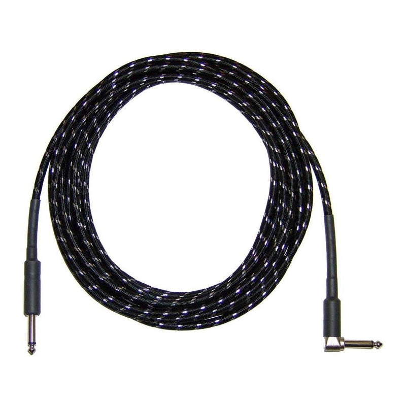 CBI BR-10 Braided Straight to Right Angle Instrument Cable - 10 Foot - Black
