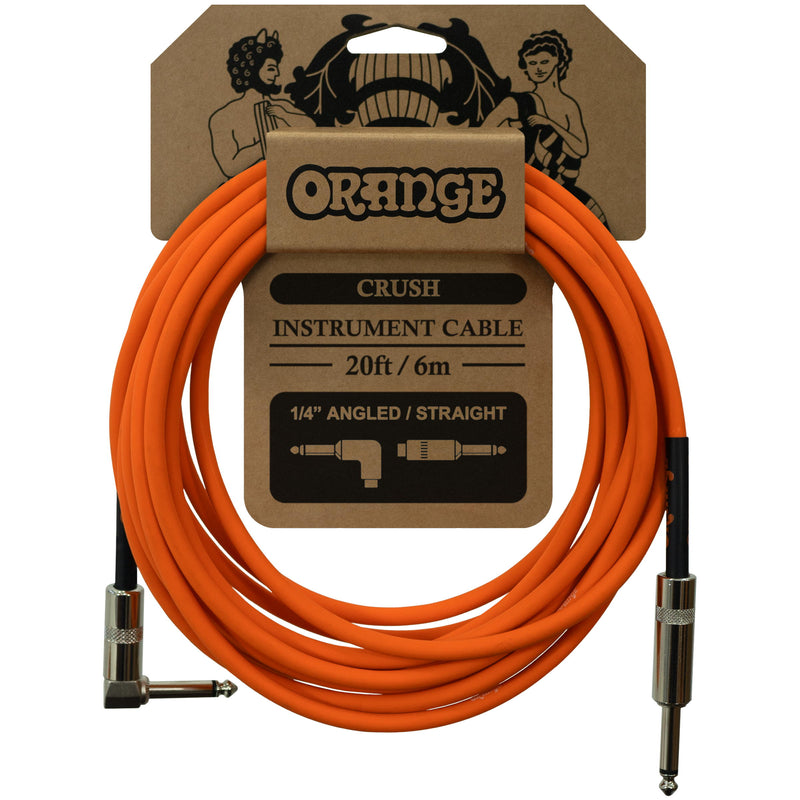 Orange Crush Series Straight to Right Angle Instrument Cable - 20 Foot - 1