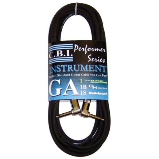 CBI GA-1 Standard Series Right to Right Angle Instrument Cable - 6 Foot - 1