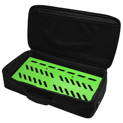 Gator Large Aluminum Series Pedalboard with Carry Bag - Green - 1