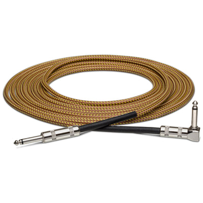 Hosa GTR-518R Tweed Straight to Right Angle Instrument Cable - 18 Foot - 1
