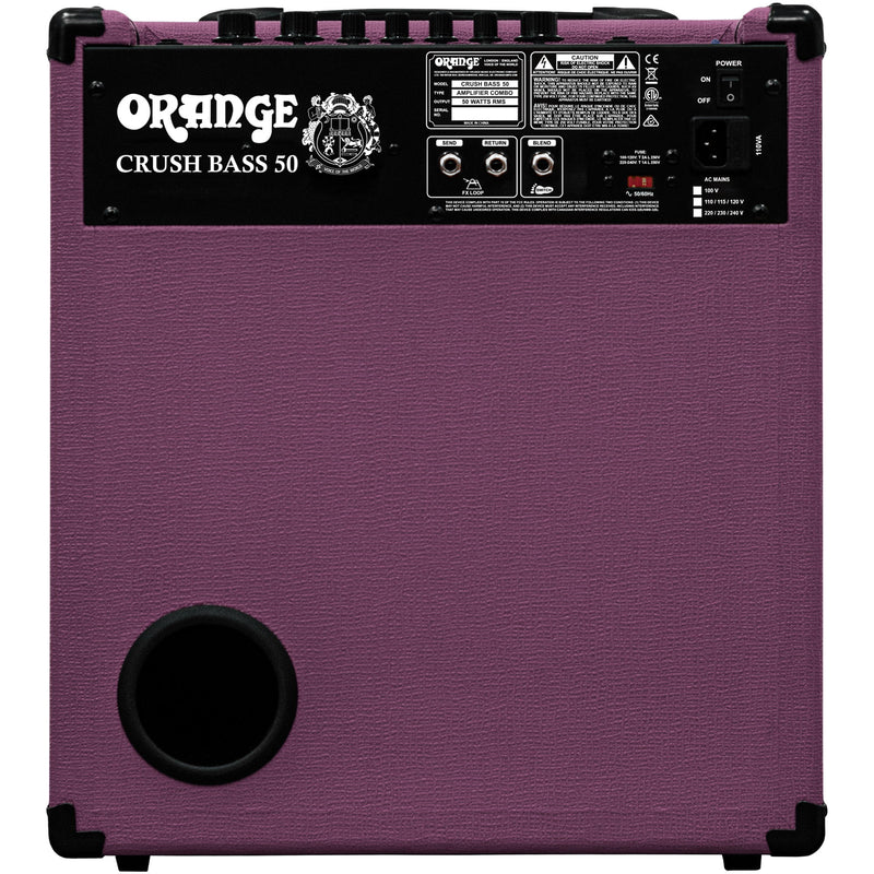 Orange Crush Bass 50 Bass Combo Amp - Glenn Hughes Signature Purple - 5