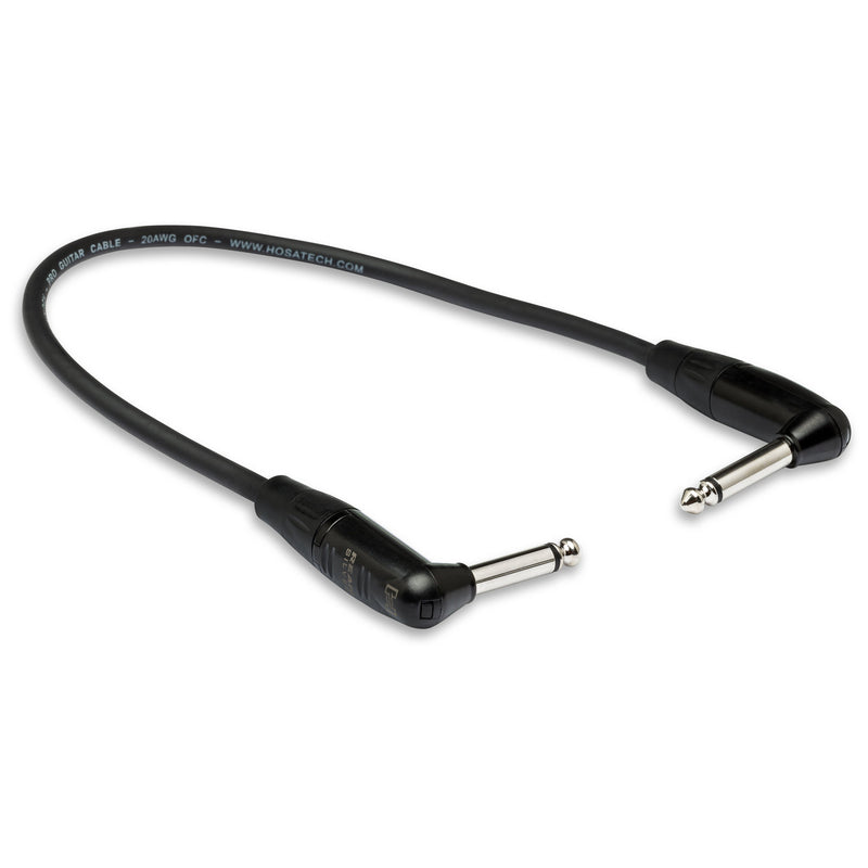 Hosa HGTR-001RR Pro Instrument Right Angle to Right Angle Cable - 1 Foot - 1