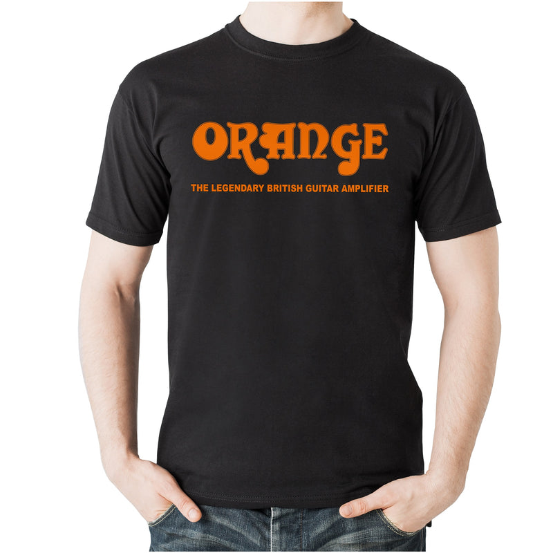 Orange Classic Logo Black T-Shirt- Medium - 1